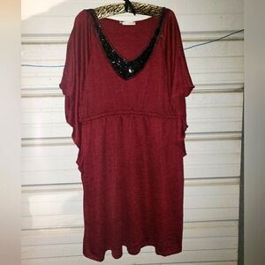 3X Plus Size Maroon Dress Women's Size 3